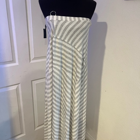 Design History Cream and White Asymmetrical A-Line Maxi Skirt - Picture 1 of 5